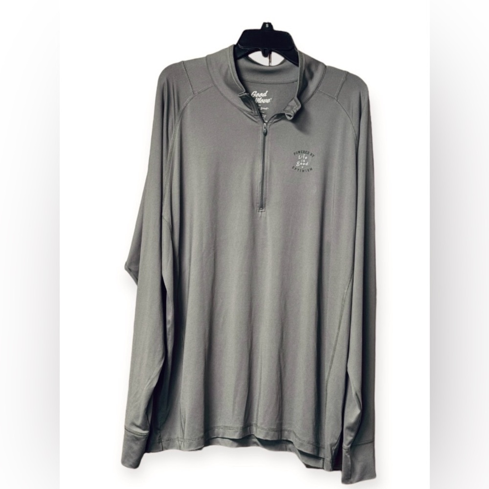 EUC GOOD MOVE By LIFE IS GOOD OPTIMISM 1/4 ZIP Performance JERSEY